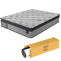 Matelas hybride gris semi-orthopédique en mousse à mémoire de forme et ressorts ensachés, en stock, grand stock, livraison rapide, matelas Queen Size