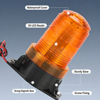 Feu de signalisation LED à fixation magnétique 12-24V IP65 étanche, modes de clignotement multiples, pour tracteur et signalisation routière