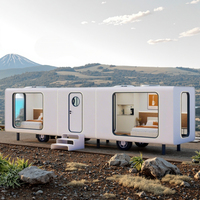 Capsule spatiale contemporaine de 9m en acier Cabine mobile Apple pour hôtel Zone scénique Maison Camping