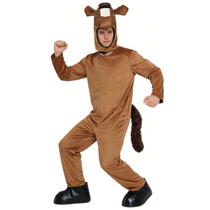 Disfraz de caballo adulto de peluche, disfraz de animal de cuerpo completo para juegos de rol, actuaciones en escenario y cosplay - Product Image 2