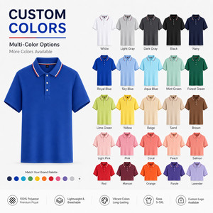 Polo de performance 100 % polyester avec logo personnalisé, col contrastant, séchage rapide, uniforme de golf unisexe, tailles S-5XL, blanc, vente en gros - Product Image 3