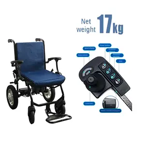 Hoge Kwaliteit Elektrische Rolstoel Medische Apparatuur 17Kg Magnalium Legering Elektrische Rolstoel Vouwen Voor Gehandicapten