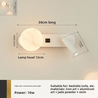 Lampu dinding Nordik modern hitam putih minimalis ruang tamu sofa latar belakang dinding lampu hias mewah kamar tidur samping tempat tidur