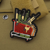 Parche de PVC táctico 3D de goma suave personalizable, listo para enviar, para uniforme, arma, municiones, insignia de moral