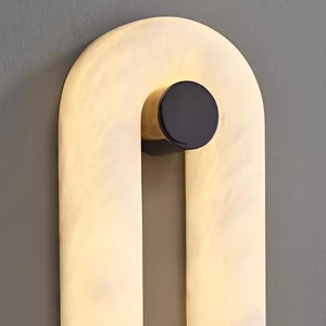 Natural Alabaster Copper Wall <strong>Lamp</strong> Simple Modern Oval Design Luxury High-end Living Room Hotel Aisle Bedroom <strong>Warm</strong> Light <strong>Lamp</strong>. - Product Image 4