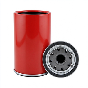 Filtro cilíndrico rojo SN55006 con sello de goma para piezas de maquinaria de construcción - Product Image 2