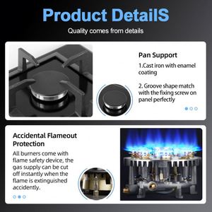 China fabricantes barato melhor chama queimador fogão a gás fogão fogão fogão com 4 queimadores fogão - Product Image 4