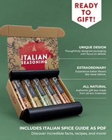 TIMBER TASTE Set Hadiah Bumbu Gourmet Italia untuk Liburan, Stoples Bumbu Logam Ramah Lingkungan untuk Pria Wanita Ayah Pacar