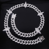 Chaîne à maillons de 12 mm pour homme, style Hip-Hop haut de gamme, avec panthère noire plaquée or, en alliage de zinc et strass, idéale pour les fêtes