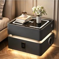 Meuble de rangement multifonctionnel moderne et minimaliste en bois massif pour chambre à coucher, idéal pour les locations, avec table de chevet intelligente
