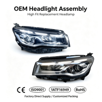 Phare de remplacement Geely Emgrand EC7 avec feux de jour LED pour concessionnaires et ateliers