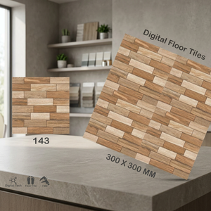 Carreaux de sol en céramique numérique émaillés mats Vistaar, imitation cuir texturé, 300x300mm, 400x400mm, pour salle de bain et couloir - Product Image 6