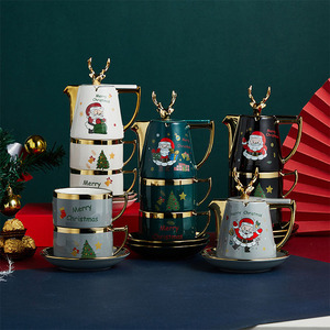 Keramische Theeset Groothandel Koffiepot En Beker Geschenkdoos Keramische Theepot Set Theekop Set Luxe Koffie - Product Image 4