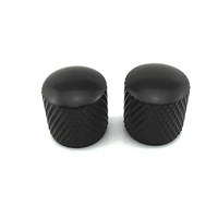Capuchon de potentiomètre en métal noir, contrôle du volume et du tonalité, bouton de guitare pour pièces de guitare et de basse