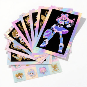 Pegatinas troqueladas impermeables impresas personalizadas Juego de pegatinas de PVC de vinilo brillante duradero Dibujos animados de anime - Product Image 2