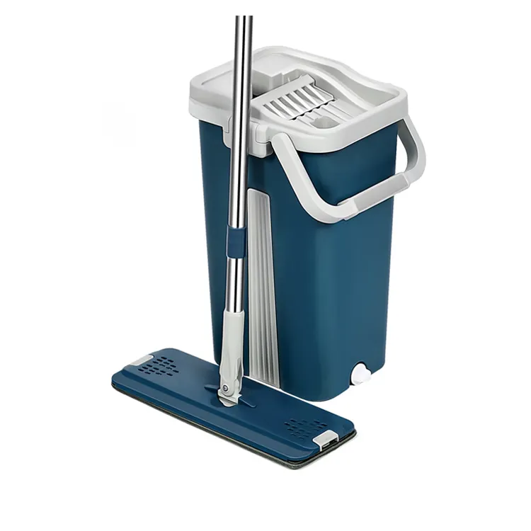 Magic Mop Floor Cleaning Microvezel Microfiber Systeem Droge En Natte 360 Lui Emmer Set Houten Sterke Platte