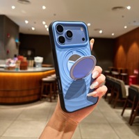 Accessoires de téléphone Saiboro Factory Mirror Kickstand pour iPhone 18 17 Pro, coque de téléphone antichoc style Ins pour iPhone 16 15 14 13