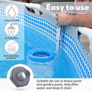 Kit d'adaptateurs de tuyau d'aspirateur de <span class=keywords><strong>piscine</strong></span> ABS, Compatible avec <span class=keywords><strong>Intex</strong></span> 11238, léger, pliable, équipé de 2 clips, connexion facile, <span class=keywords><strong>piscine</strong></span> - Product Image 2