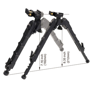 อุปกรณ์เสริมสำหรับการล่าสัตว์ Tactical V9 ขาตั้งโลหะแบบสองขาพร้อมอะแดปเตอร์ขาตั้งกล้องแบบ <span class=keywords><strong>QD</strong></span> 20 มม. ปรับความยาวได้ สีดำ - Product Image 1