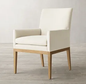 אמריקאי סגנון המדינה פשוט מוצק עץ ריפוד כיסא אוכל סלון יחיד משא ומתן כיסא פנאי וילה דגם חדר