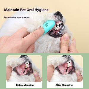 Set Sikat Gigi dan Pasta Gigi Anjing Peliharaan Ramah Lingkungan dari Plastik, Set Sikat Jari untuk Pembersihan Mulut - Product Image 4