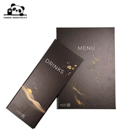 Couvertures de menu en cuir personnalisées en gros pour restaurants et hôtels, dossiers de liste de vins en cuir PU durable avec impression de logo