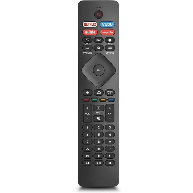 Smart IR TV Remote Control Replacement for Phi 4K UHD Android Smart TVs Controller