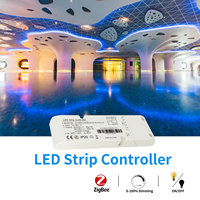 Contrôleur de bande lumineuse LED sans fil Zigbee avec télécommande tactile, variateur et pilote LED à courant constant 6A