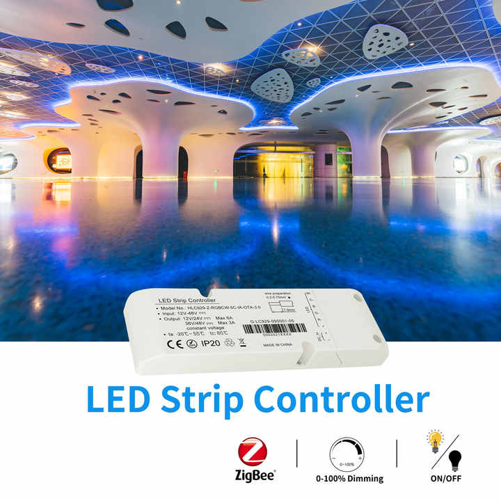 Zigbee Wireless LED Strip Light with Touch Remote Control Dimmer and 6A ...