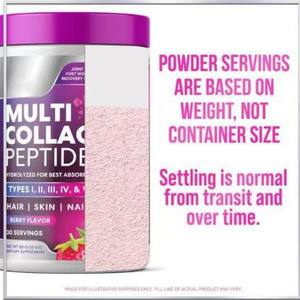 Produk Kecantikan Bubuk Kolagen Antioksidan Profesional Terlaris, Kualitas Makanan Sehat 282g, Formula Larut Instan, Anti Kerut - Product Image 4