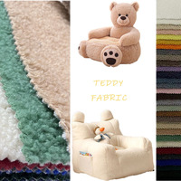 Tissu d'ameublement en velours Teddy uni, doux pour la peau, imperméable, en maille tricotée, écologique, 100% coton, idéal pour canapés et textiles d'ameublement - Grande Vente