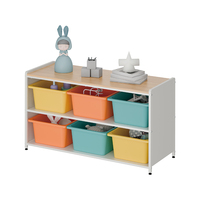 Armoire de rangement colorée de tri domestique Armoire organisatrice en plastique avec 6 paniers en plastique amovibles
