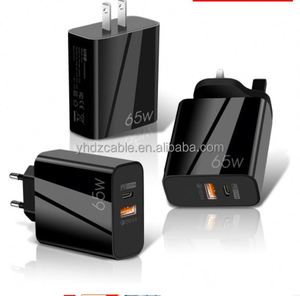 อะแดปเตอร์ชาร์จเร็ว 65W GAN แบบ 2 พอร์ต USB+USB-C รองรับ Multi PD3.0 สำหรับอุปกรณ์ Apple กำลังไฟสูง - Product Image 1