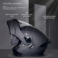 Casque de moto personnalisé à prix d'usine, casque de course personnalisable en ABS avec visière double