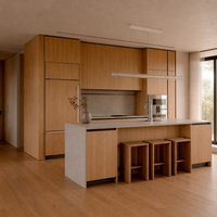 Solution de mobilier sur mesure pour toute la maison, style minimaliste moderne, armoires de cuisine intégrées de luxe pour projets résidentiels