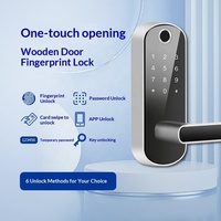 Cerradura Inteligente de Alta Seguridad para Puerta de Madera de Una Sola Lengüeta RF-086 Tuya Wi-Fi con Huella Dactilar y Código, Reemplazo Universal con Tarjeta de Memoria