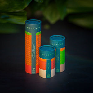 Boîte d'emballage cylindrique en carton kraft pour capsules de gel alimentaire à base de plantes, design personnalisé, recyclable, tube en papier pour poudre de protéines - Product Image 1