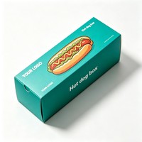 Caja biodegradable hecha a mano para sándwiches, apta para alimentos, en oferta, caja para hot dogs, caja para hamburguesas