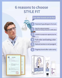 Prezzo del produttore OEM, colorazione professionale a lunga durata per coprire i <span class=keywords><strong>capelli</strong></span> grigi, 200ml, uso professionale in salone, permanente, a basso contenuto di ammoniaca, set di 15 colori per <span class=keywords><strong>capelli</strong></span>. - Product Image 3