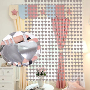 Nuovo sfondo del partito 1*2M cuore metallico Tinsel frangia pioggia stagnola tenda di compleanno sfondo - Product Image 4