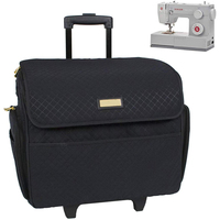 Portable universel Noir Estampillé Roulement Machine À Coudre Fourre-Tout Sacoche de transport Avec roues