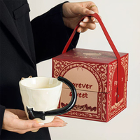 Mug en céramique créatif 3D avec poignée en forme de queue de chat noir, tasse à café en porcelaine irrégulière et mignonne pour les amoureux des chats, cadeau idéal