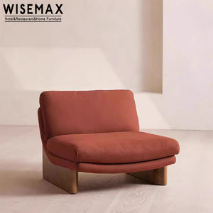 WISEMAX FURNITURE Modern Nordic Living Room Single Sofa <strong>Chair</strong> Cafe Velvet Fabric Accent <strong>Chair</strong> for Hotel Home Villa Office - Product Image 1