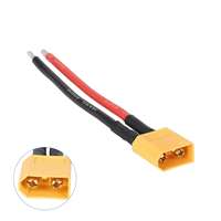 Connecteur mâle XT60 avec câble de 10 cm en silicone 14AWG, fils étamés, borne étamée, adaptateur de connexion de batterie