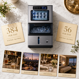 Máquina para Hacer Hielo SC-6203 de Sobremesa, Esferas de 2 en 1, Doble Tamaño 3cm+6cm, Cristalinas, 384 Unidades/Día, Automática, para Hogar/Oficina, OEM, CE, UL - Product Image 6