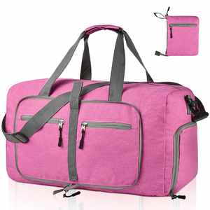Large Capacity Foldable Travel Duffel Bag Waterproof Multi-Purpose with <b>Extra</b>-long Handle Double Zipper and Solid Clasps - Product Image 1
