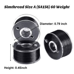 Fil à tricoter en polyester 100% écologique, haute ténacité, 144 pièces/boîte, 75D/2, taille L, blanc, noir, bobine pré-enroulée en plastique - Product Image 3