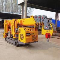 Mini-grue araignée pour la construction et les travaux de levage en espaces étroits intérieurs, tels que les murs-rideaux, les structures en acier et les ateliers d'usine.