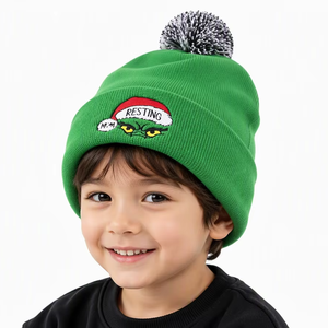Gorro <span class=keywords><strong>de</strong></span> Punto 100% Acrílico, Cálido y Suave, Unisex, para Invierno, con Ajuste Cómodo, Diseño con Patrón <span class=keywords><strong>de</strong></span> <span class=keywords><strong>Personajes</strong></span>, para Viajes, Actividades al Aire Libre, Clima Frío - Product Image 1