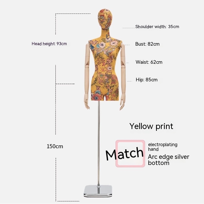 Yellow print-wooden hand-curved edge silver square base